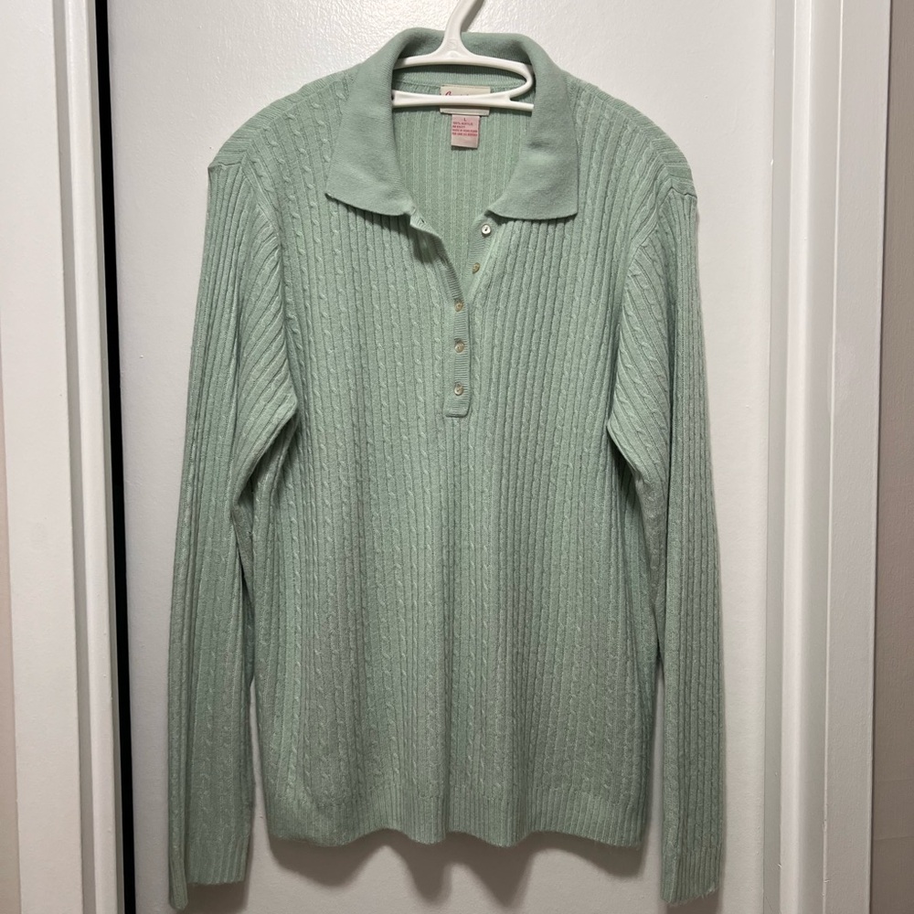 Sage Green Cable Knit